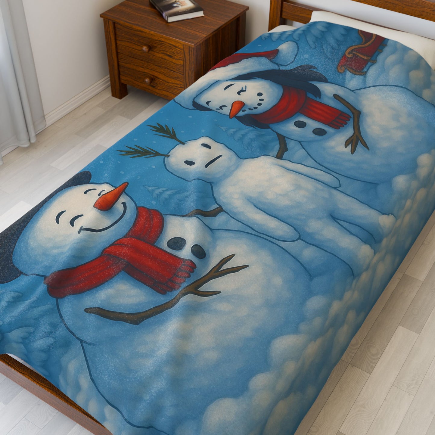 Snowman Plush Blanket