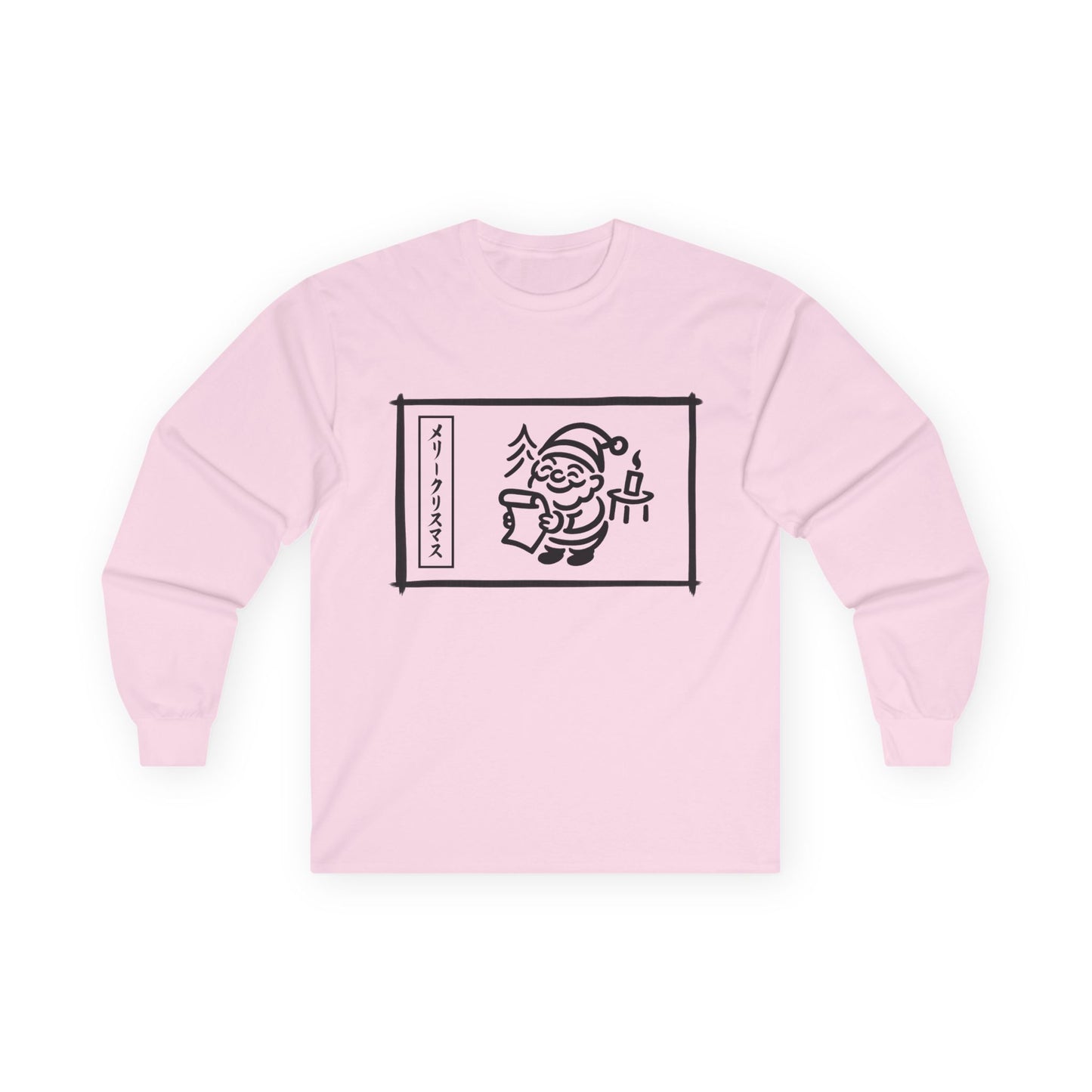 Katakana Christmas Santa Long Sleeve Tee