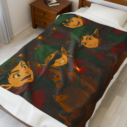 Elves Workshop Plush Blanket