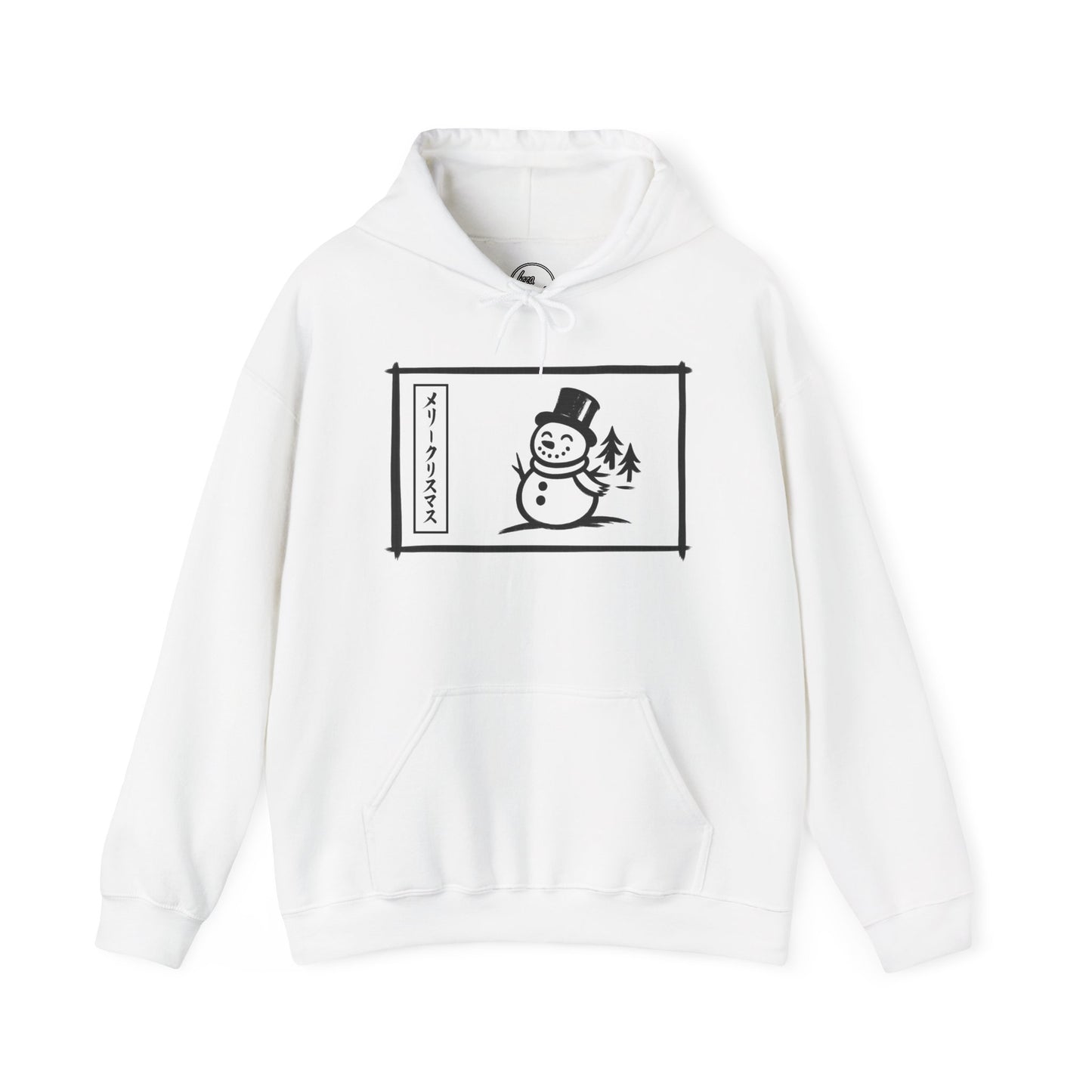 Katakana Christmas Snowman Hoodie