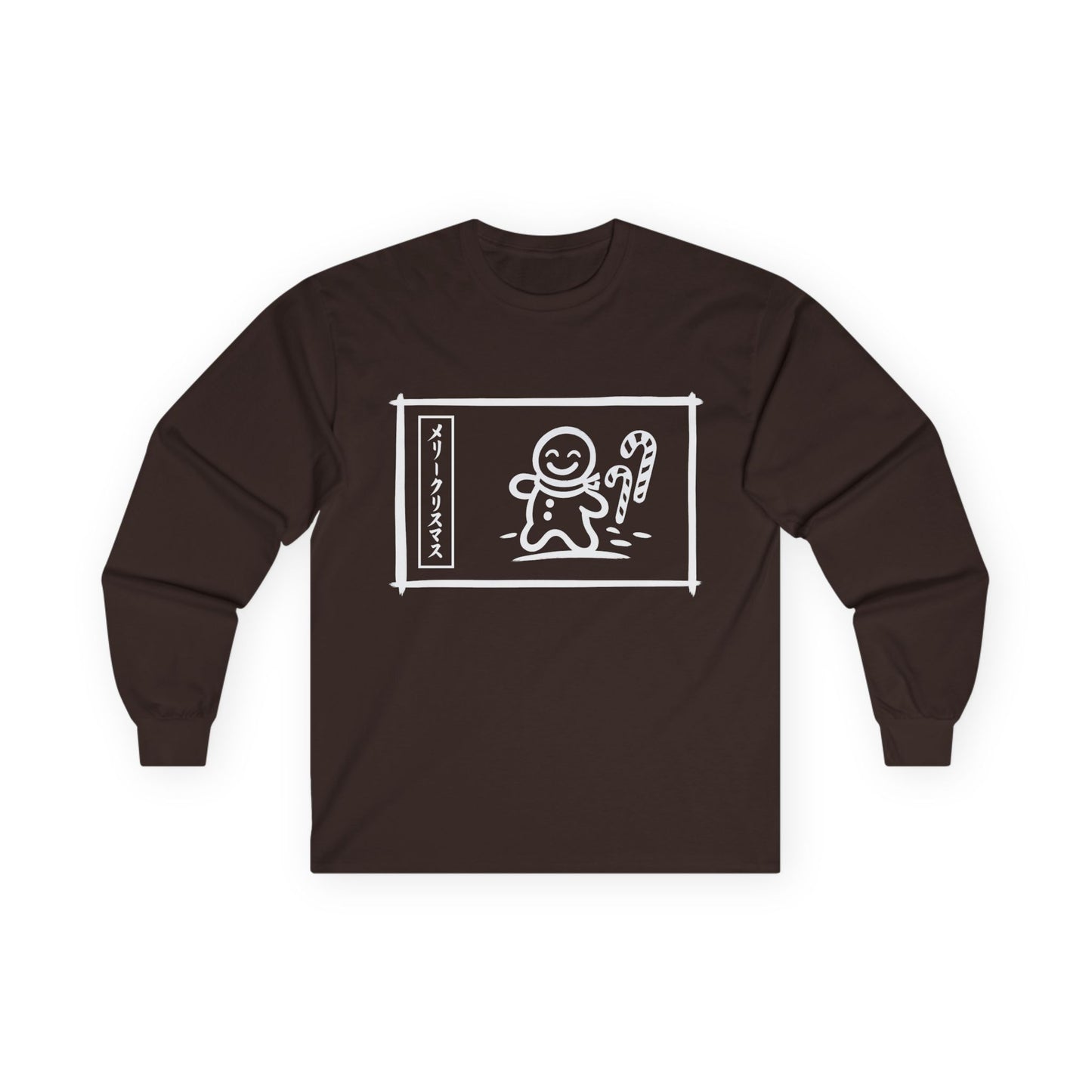 Katakana Christmas Gingerbread Long Sleeve Tee