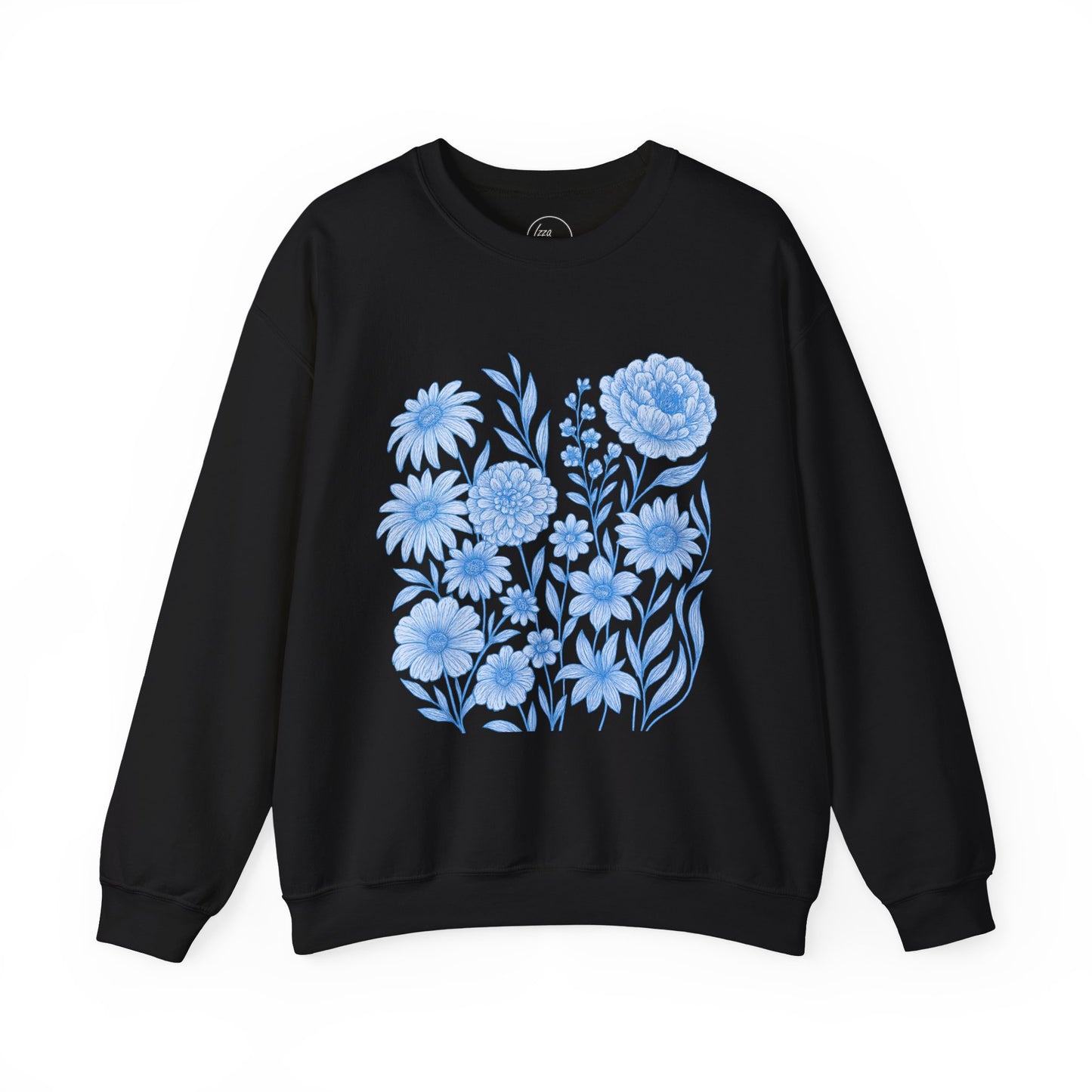 Blue Floral Sweatshirt