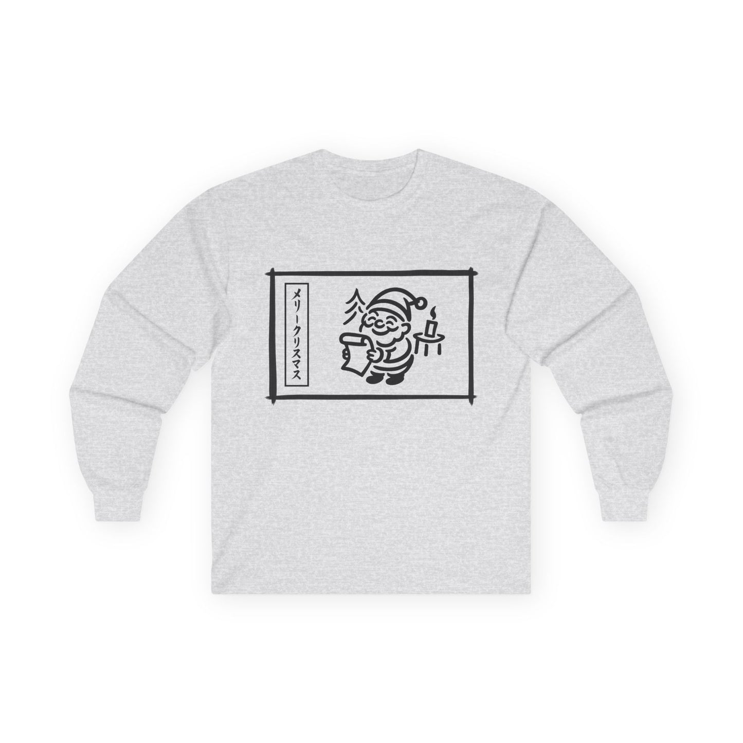 Katakana Christmas Santa Long Sleeve Tee