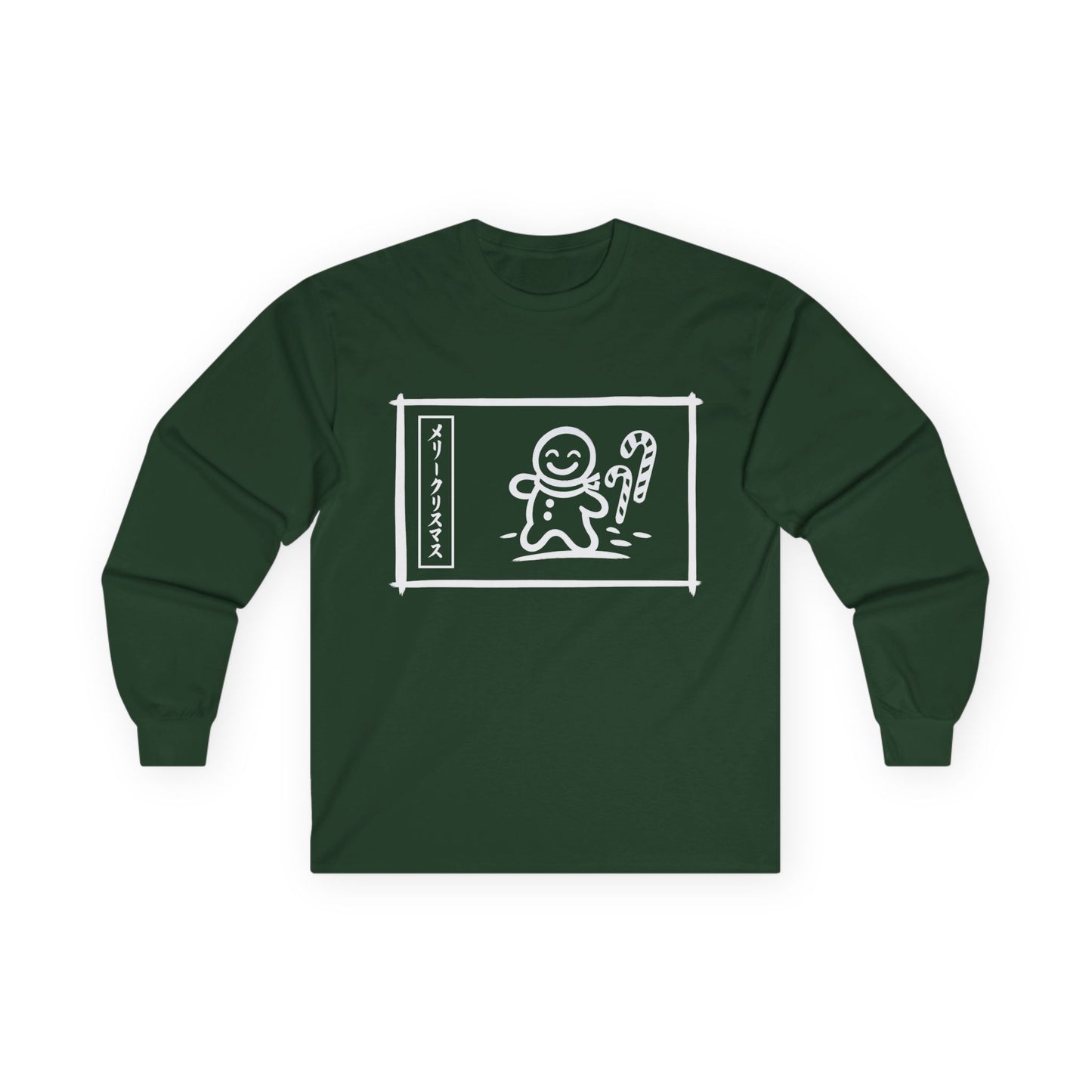 Katakana Christmas Gingerbread Long Sleeve Tee