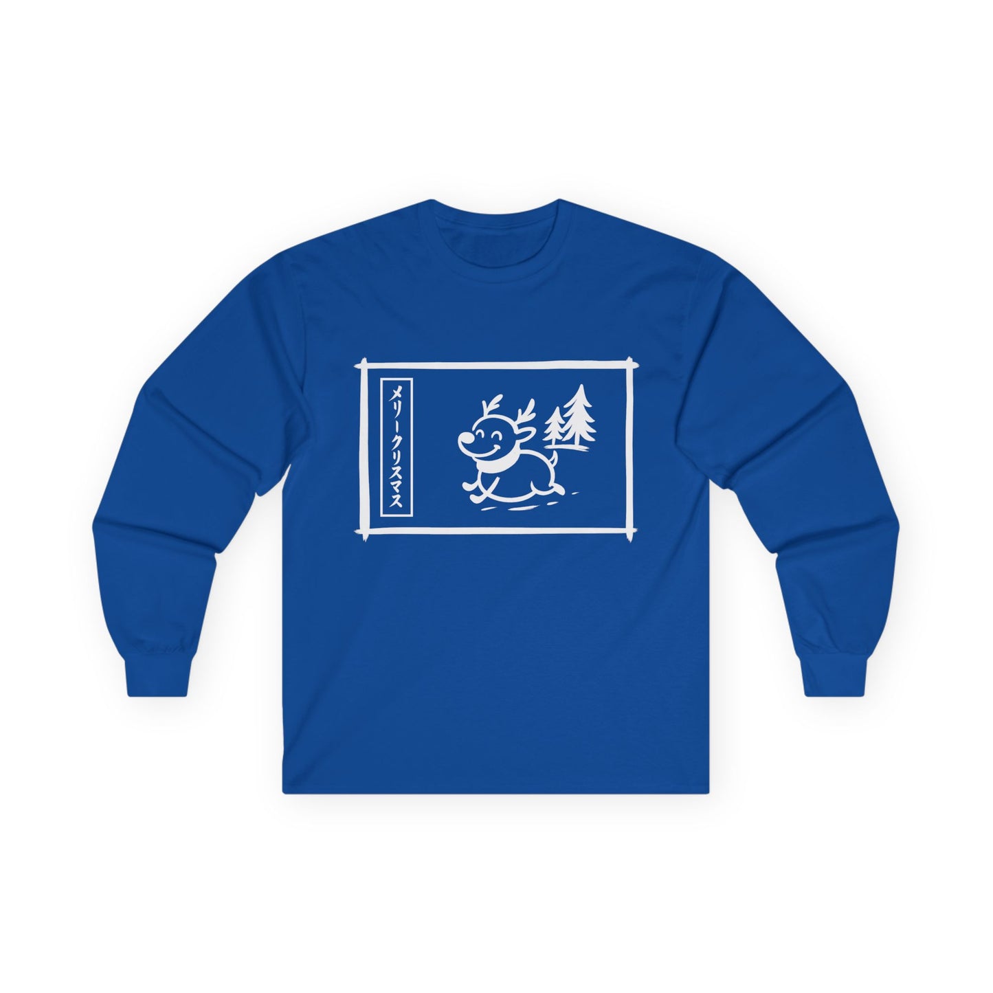 Katakana Christmas Reindeer Long Sleeve Tee