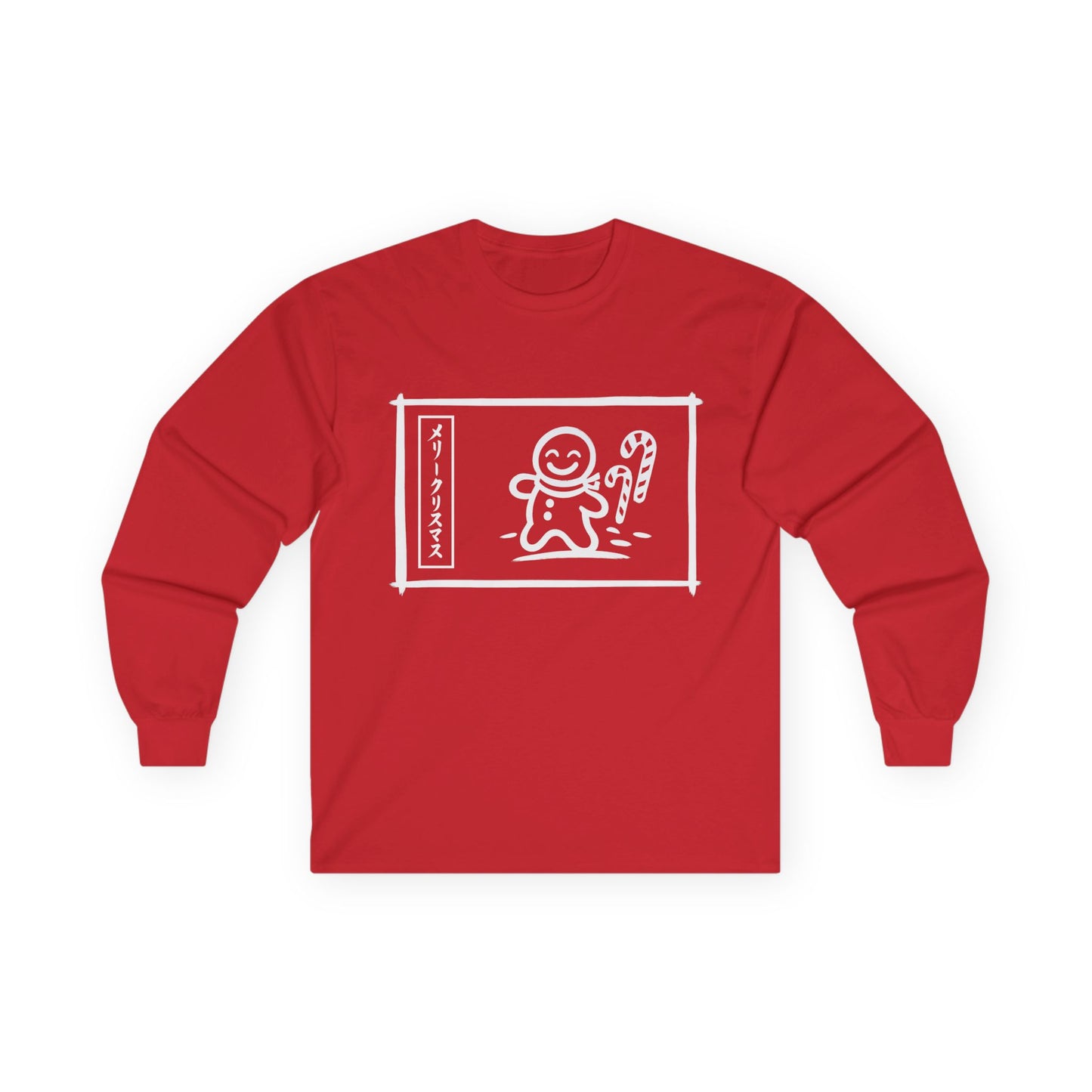 Katakana Christmas Gingerbread Long Sleeve Tee