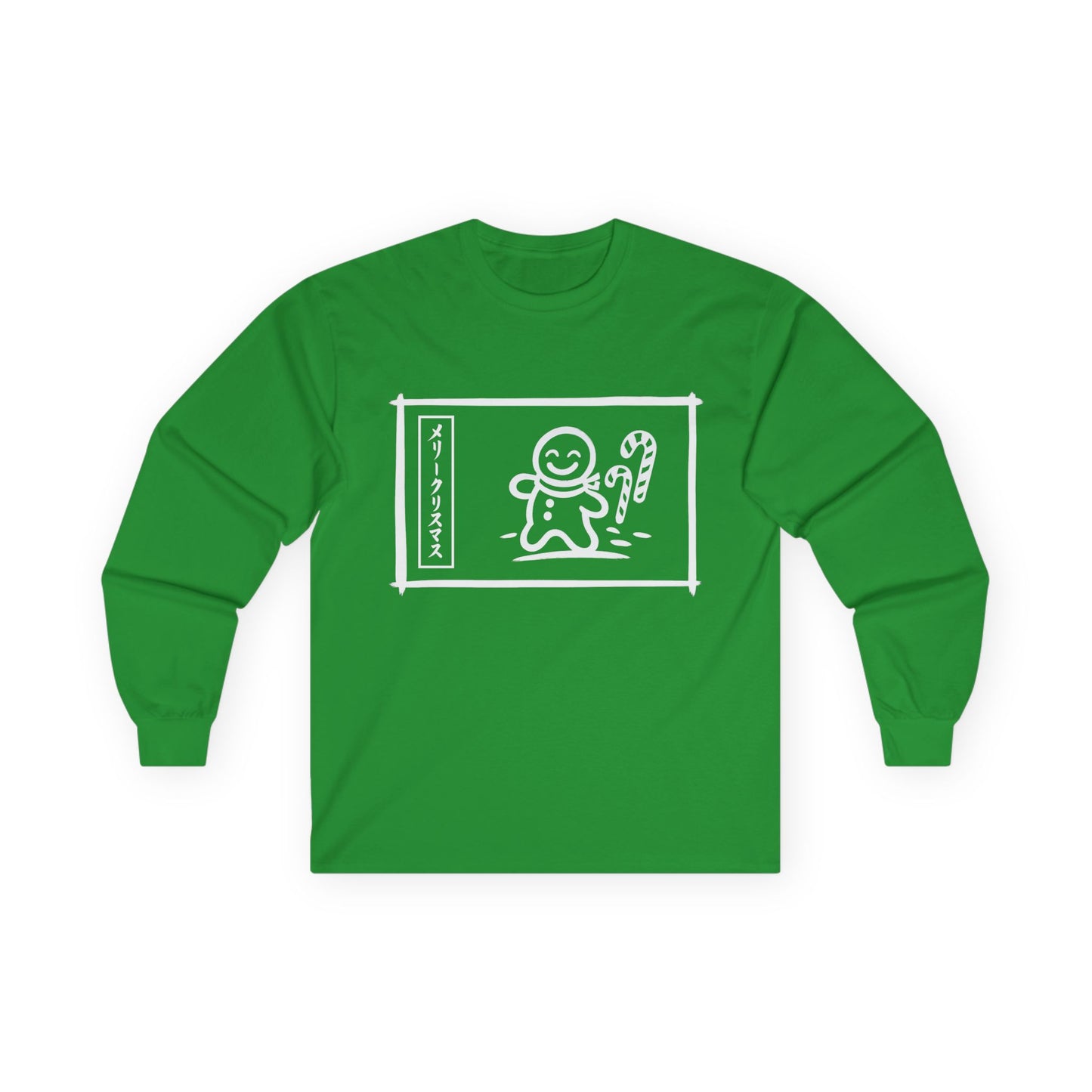 Katakana Christmas Gingerbread Long Sleeve Tee