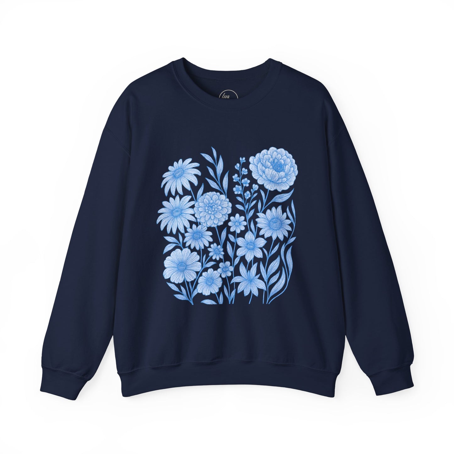 Blue Floral Sweatshirt