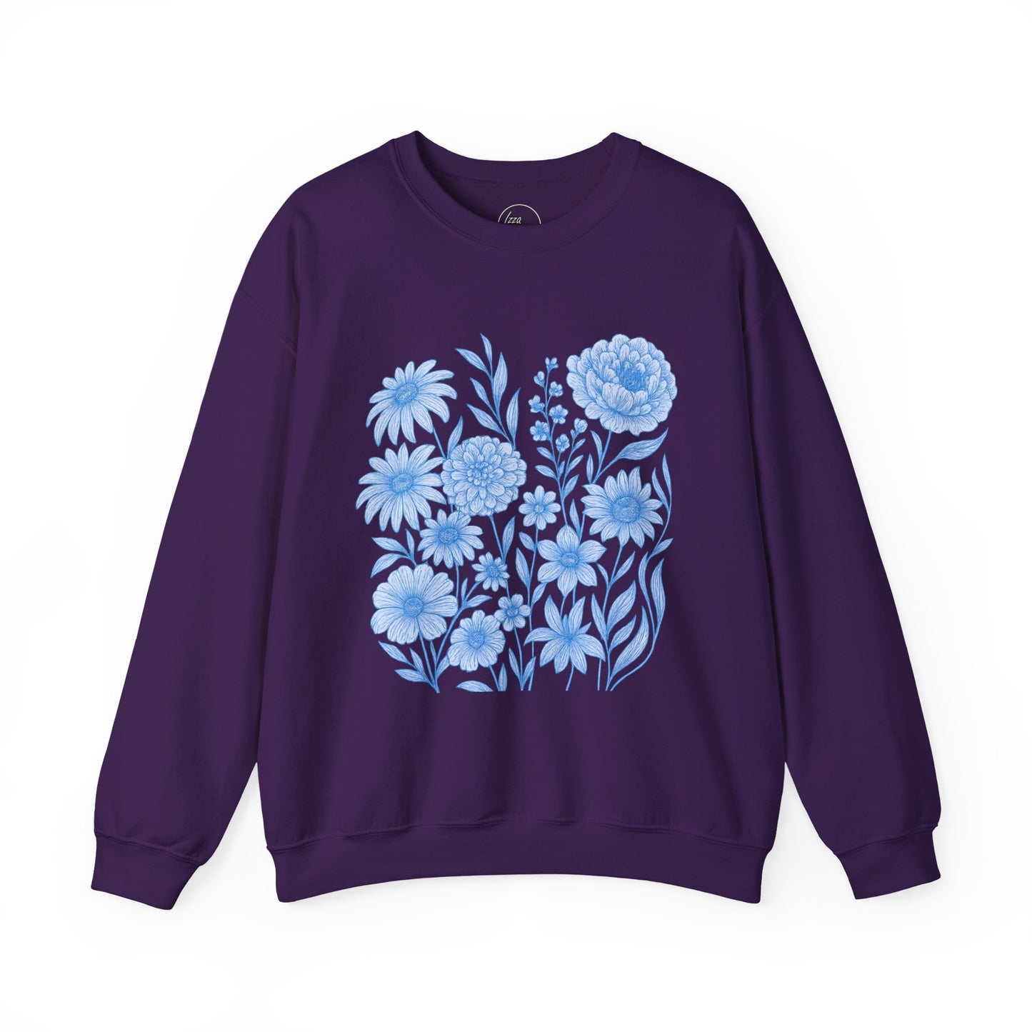 Blue Floral Sweatshirt