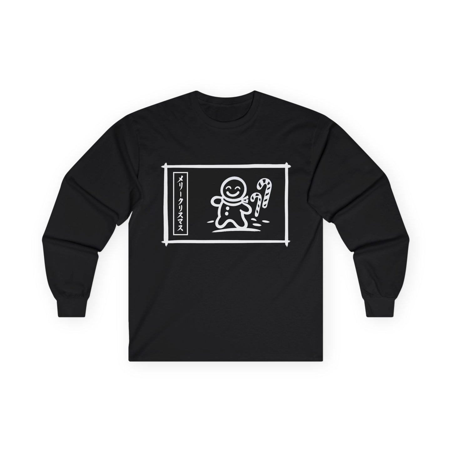 Katakana Christmas Gingerbread Long Sleeve Tee