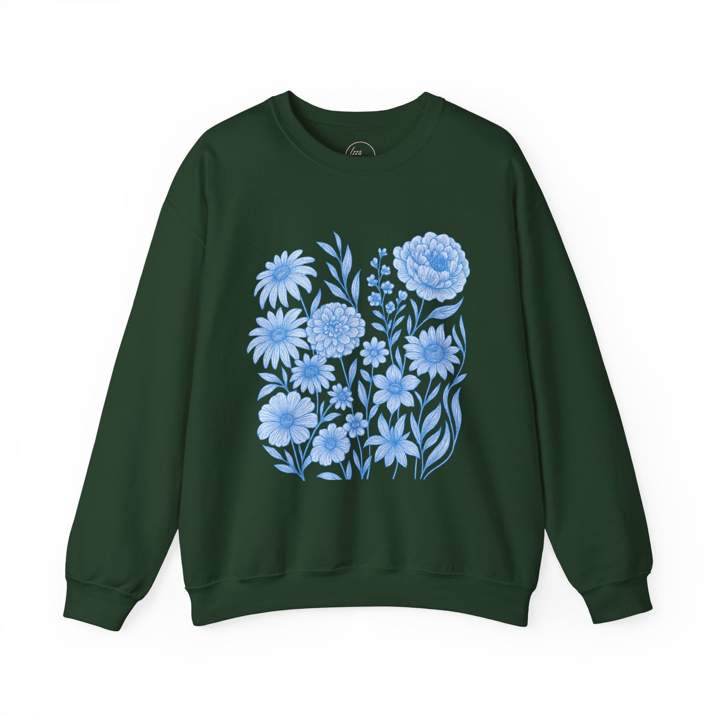Blue Floral Sweatshirt