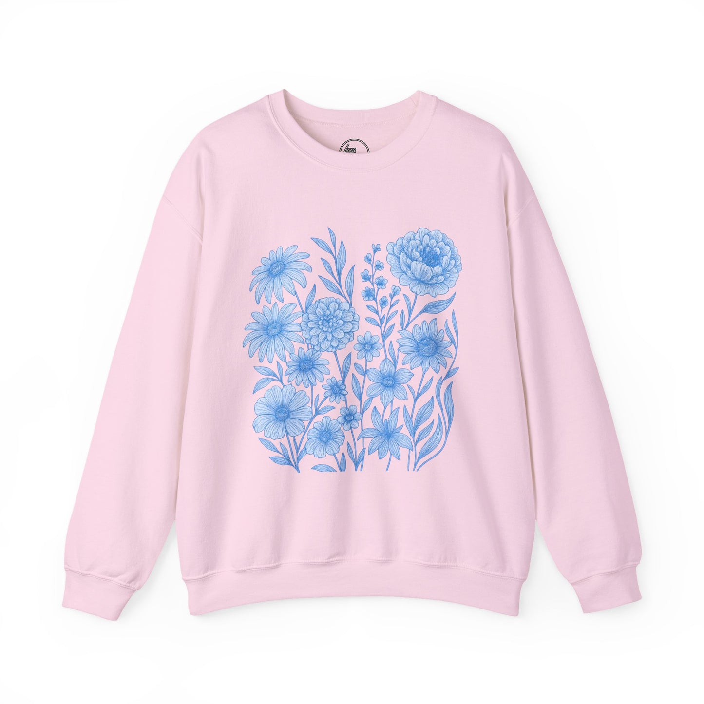 Blue Floral Sweatshirt