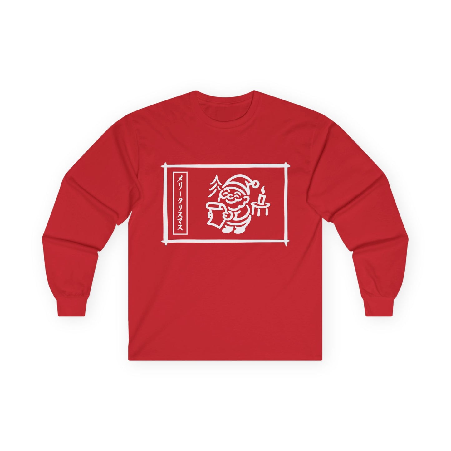 Katakana Christmas Santa Long Sleeve Tee