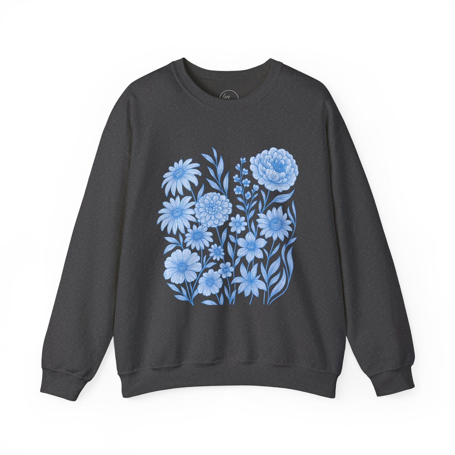 Blue Floral Sweatshirt