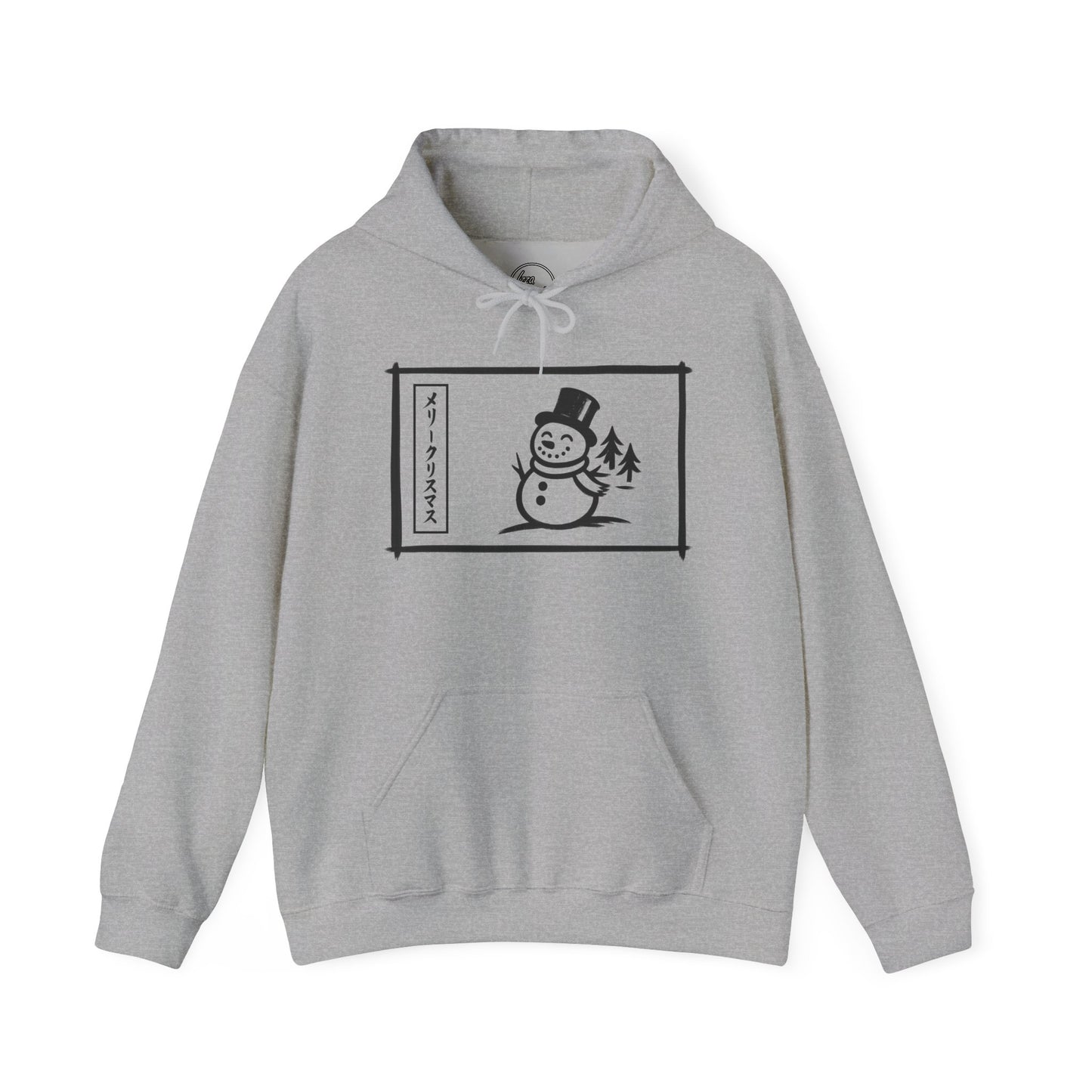 Katakana Christmas Snowman Hoodie