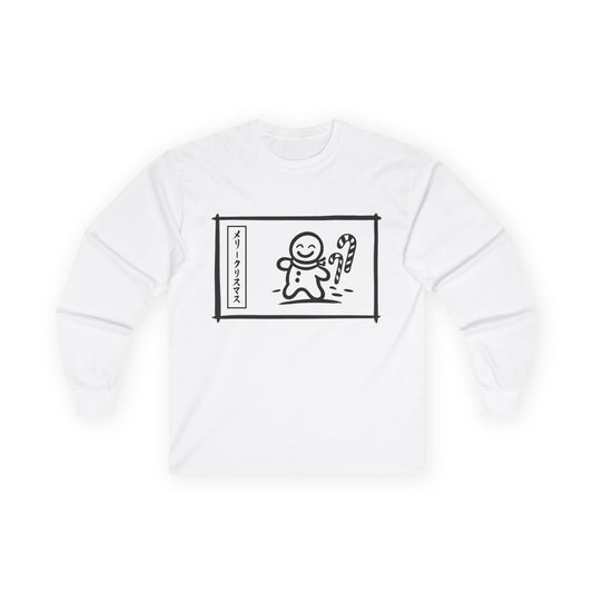 Katakana Christmas Gingerbread Long Sleeve Tee