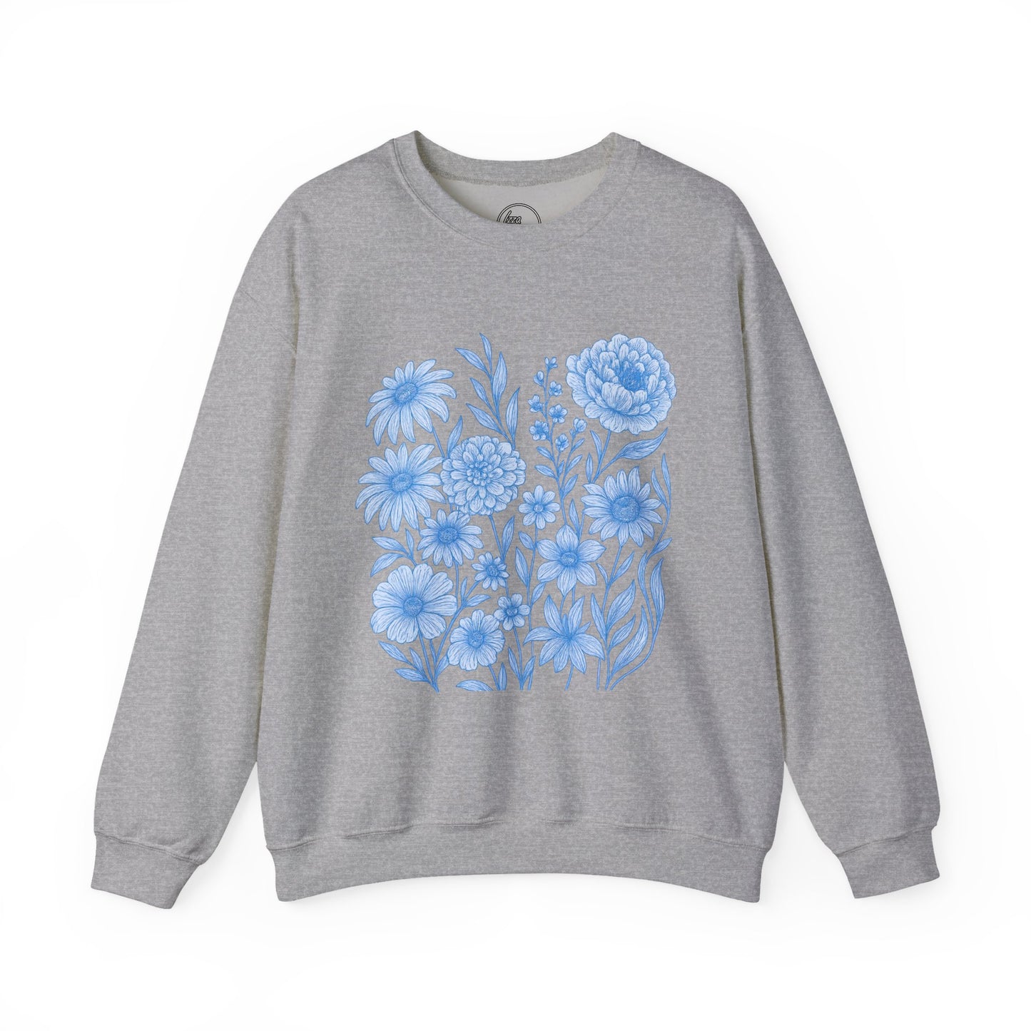 Blue Floral Sweatshirt
