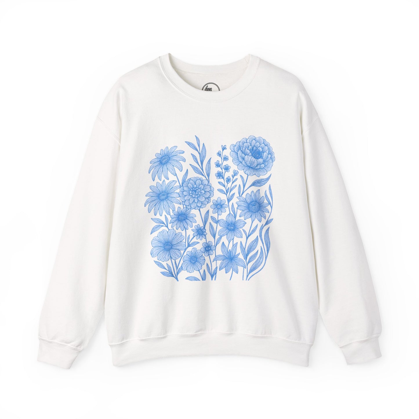 Blue Floral Sweatshirt