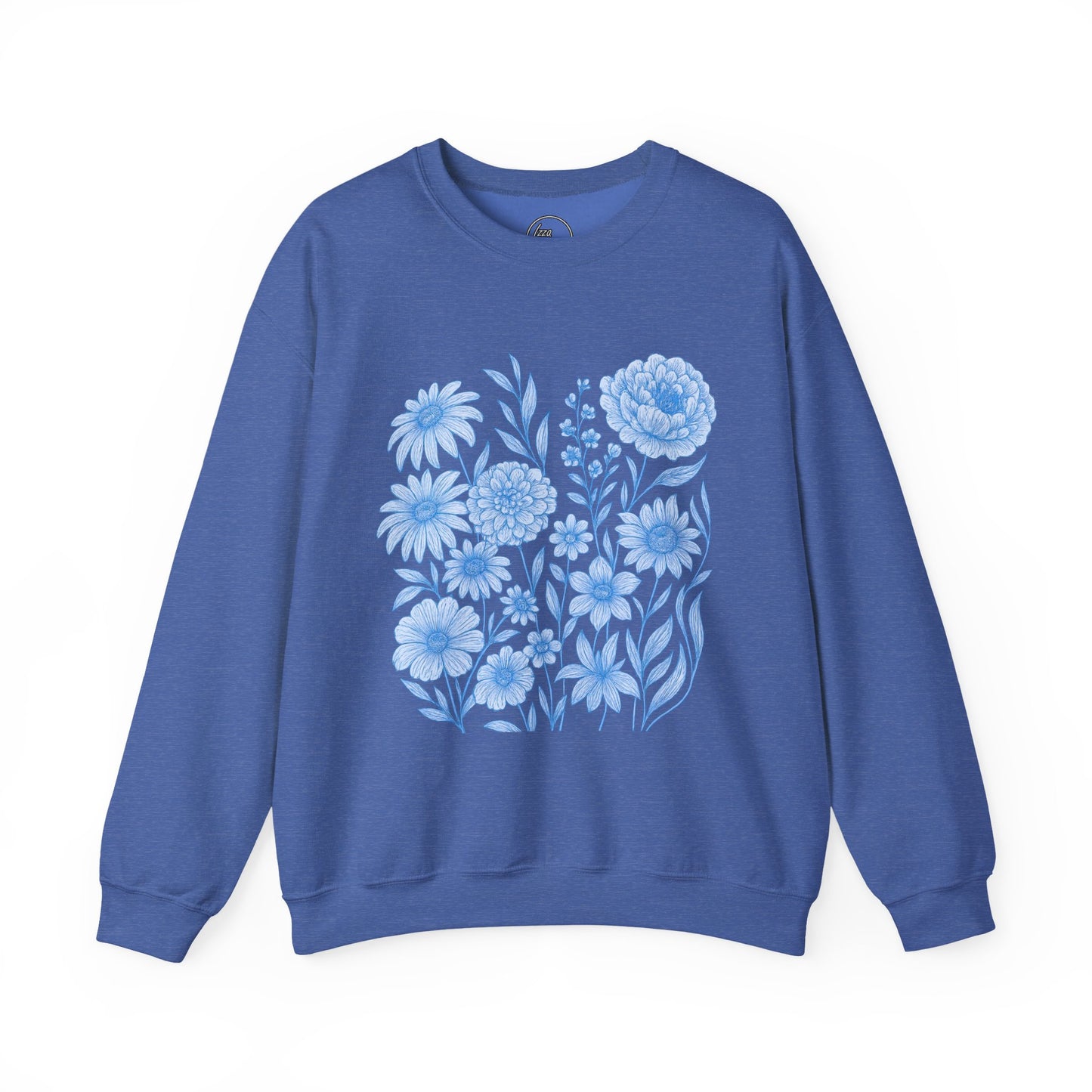 Blue Floral Sweatshirt