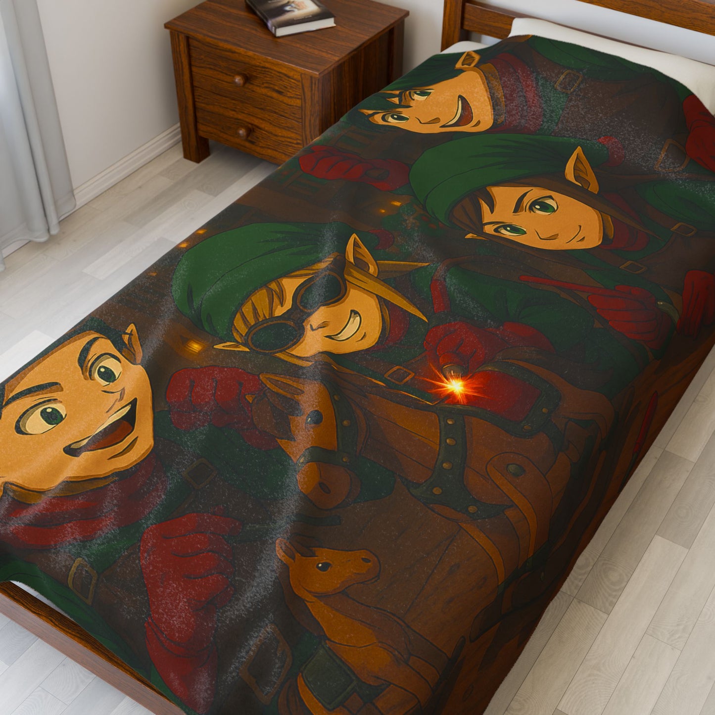 Elves Workshop Plush Blanket