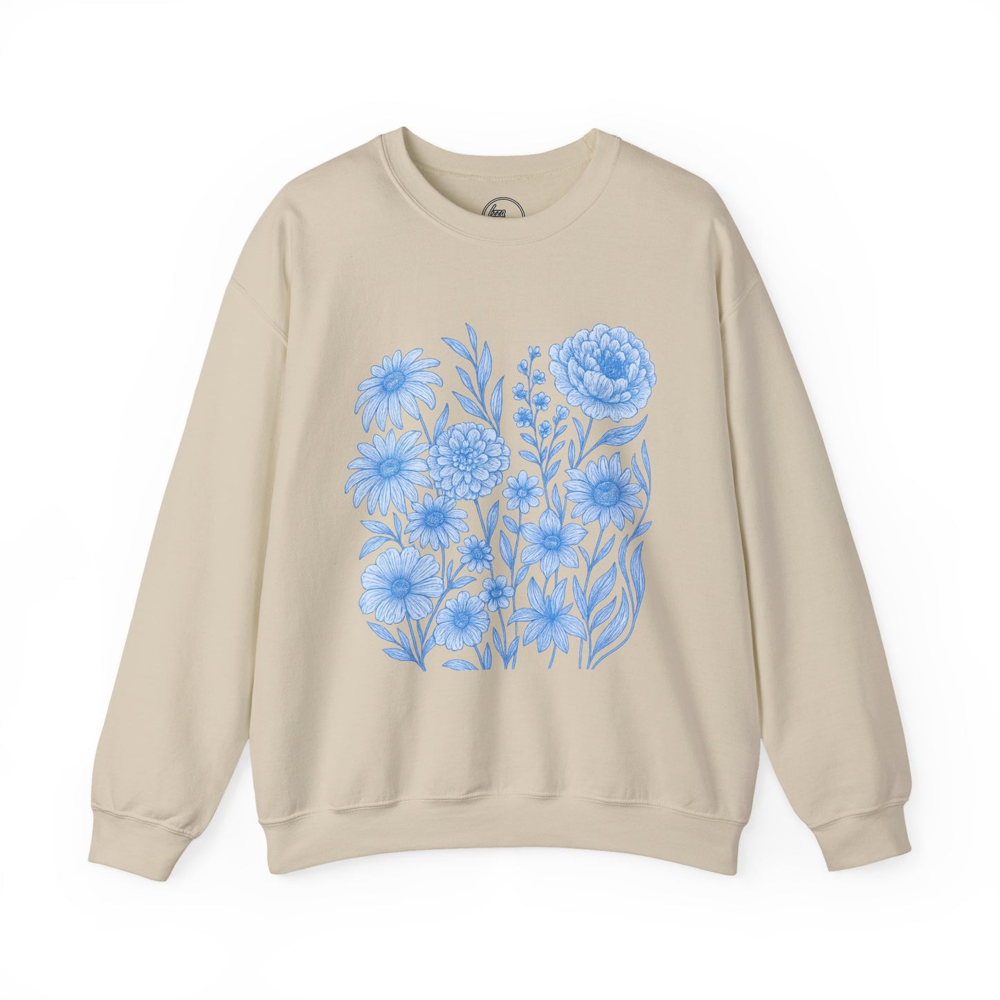 Blue Floral Sweatshirt