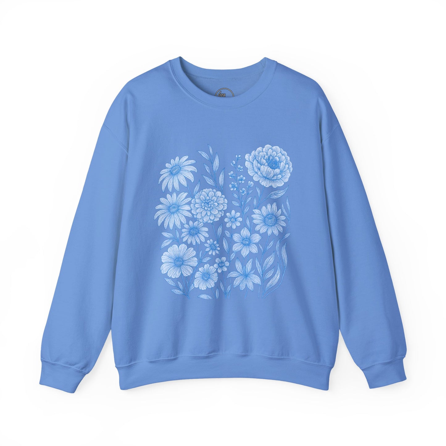 Blue Floral Sweatshirt