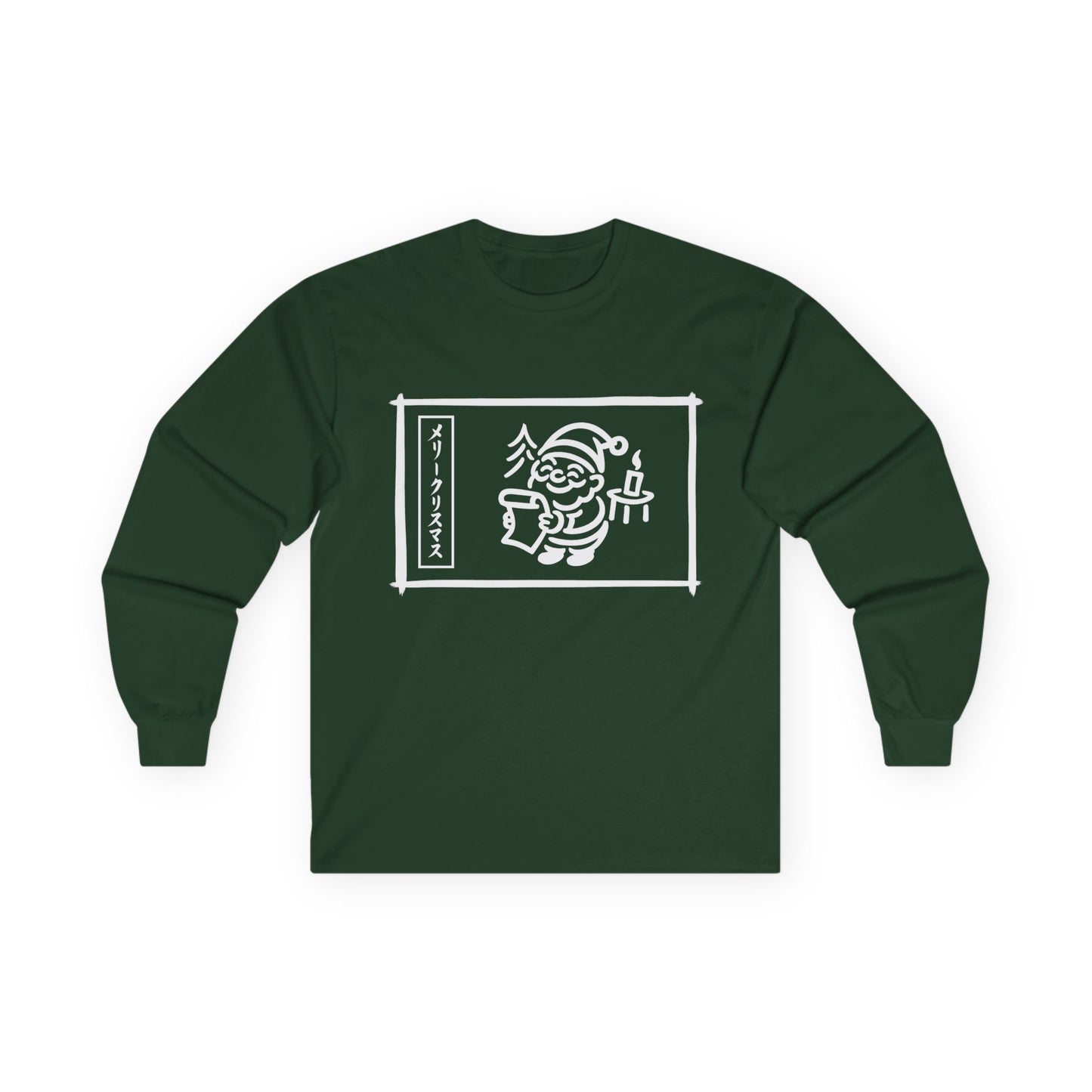 Katakana Christmas Santa Long Sleeve Tee