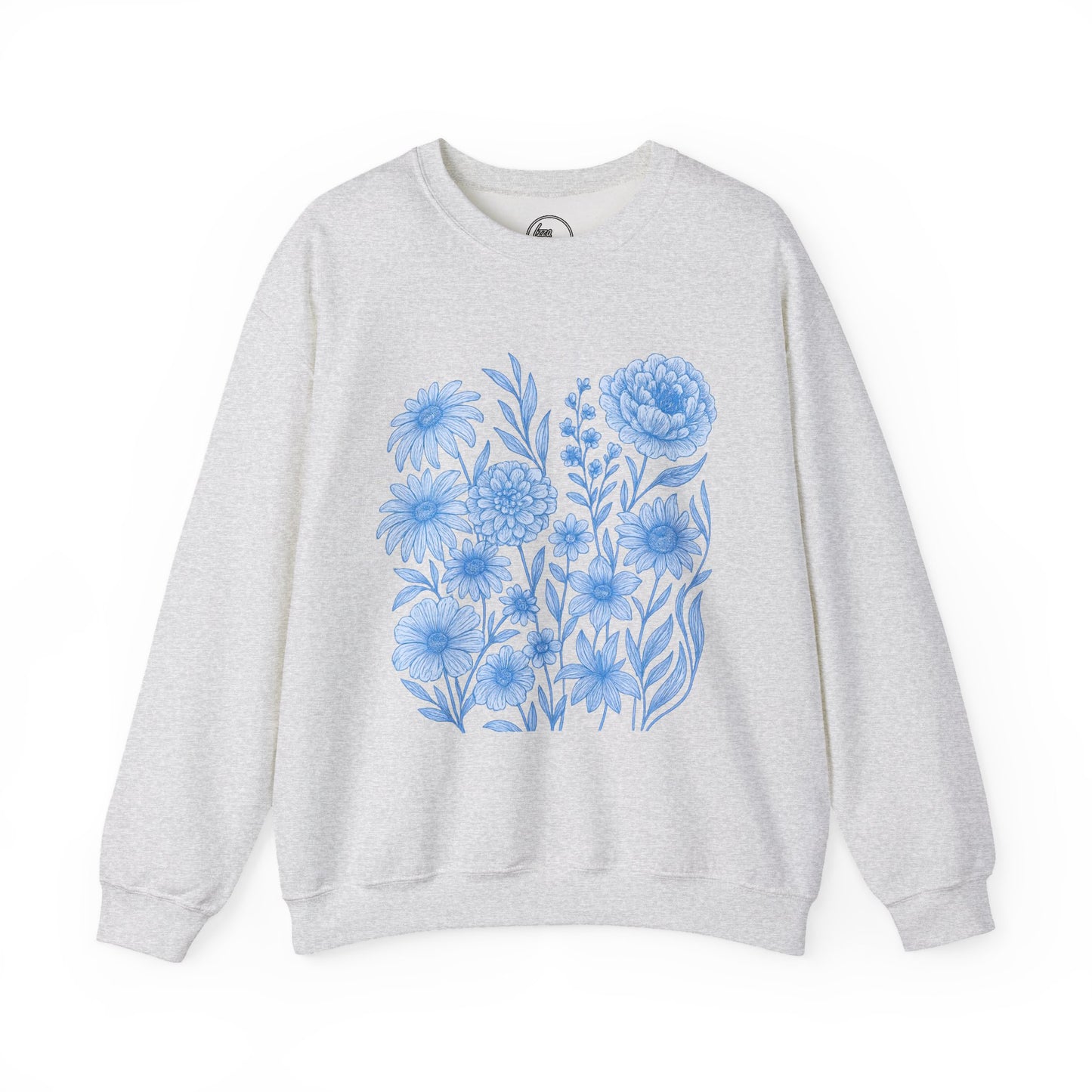 Blue Floral Sweatshirt
