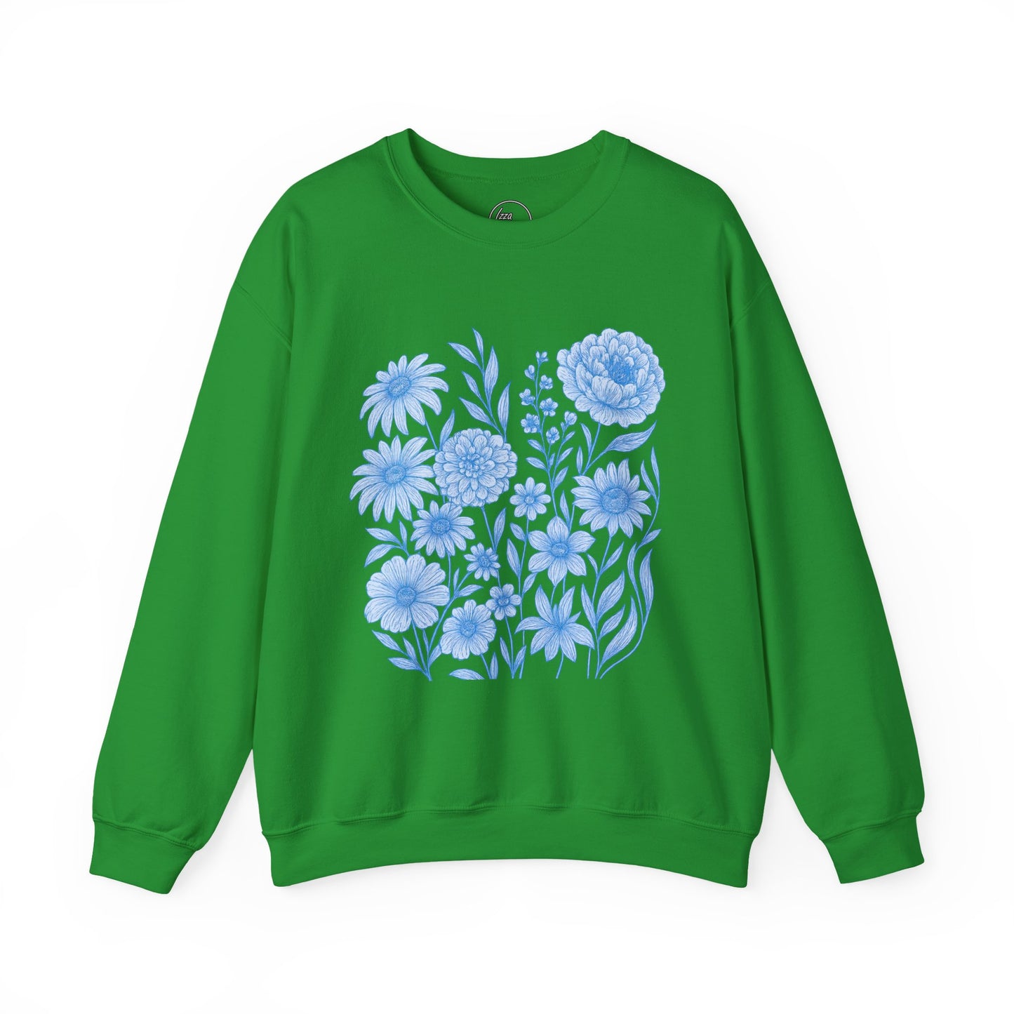 Blue Floral Sweatshirt