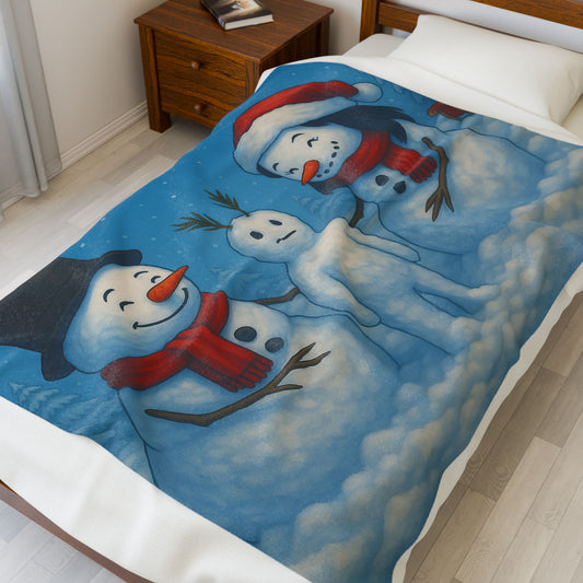 Snowman Plush Blanket