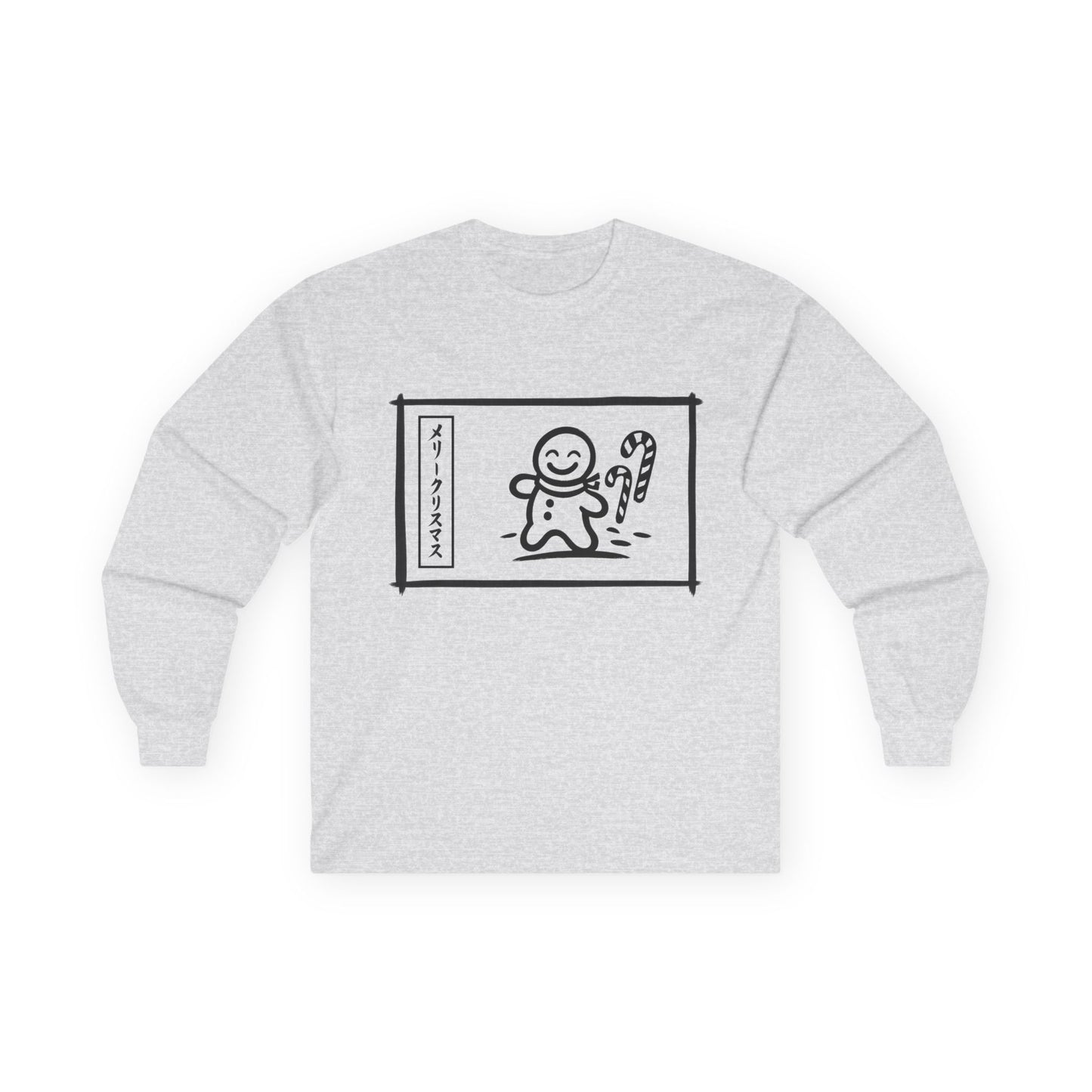 Katakana Christmas Gingerbread Long Sleeve Tee